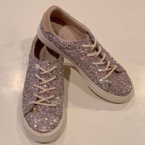 VGUC SZ 8 ZARA GLITTER SNEAKERS